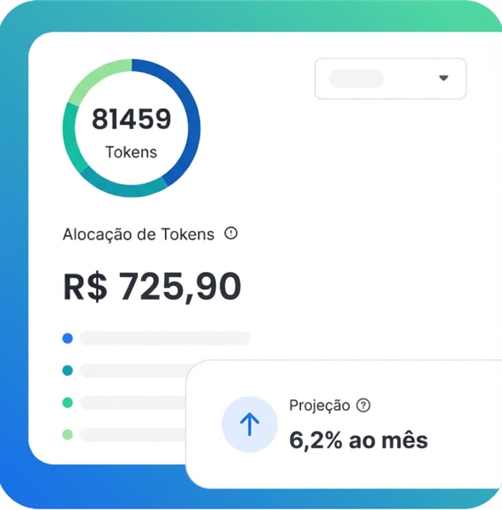 Visão de tokens e projeções